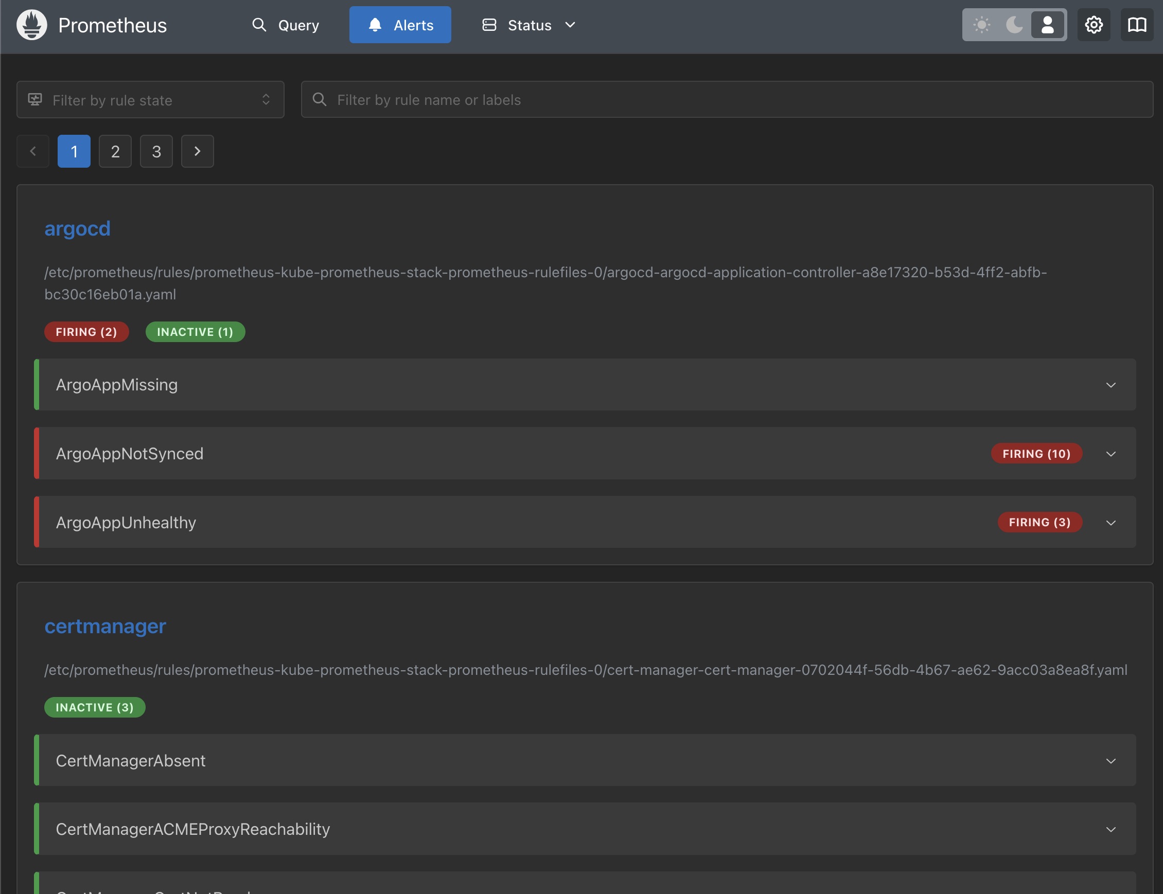 Grafana alerts